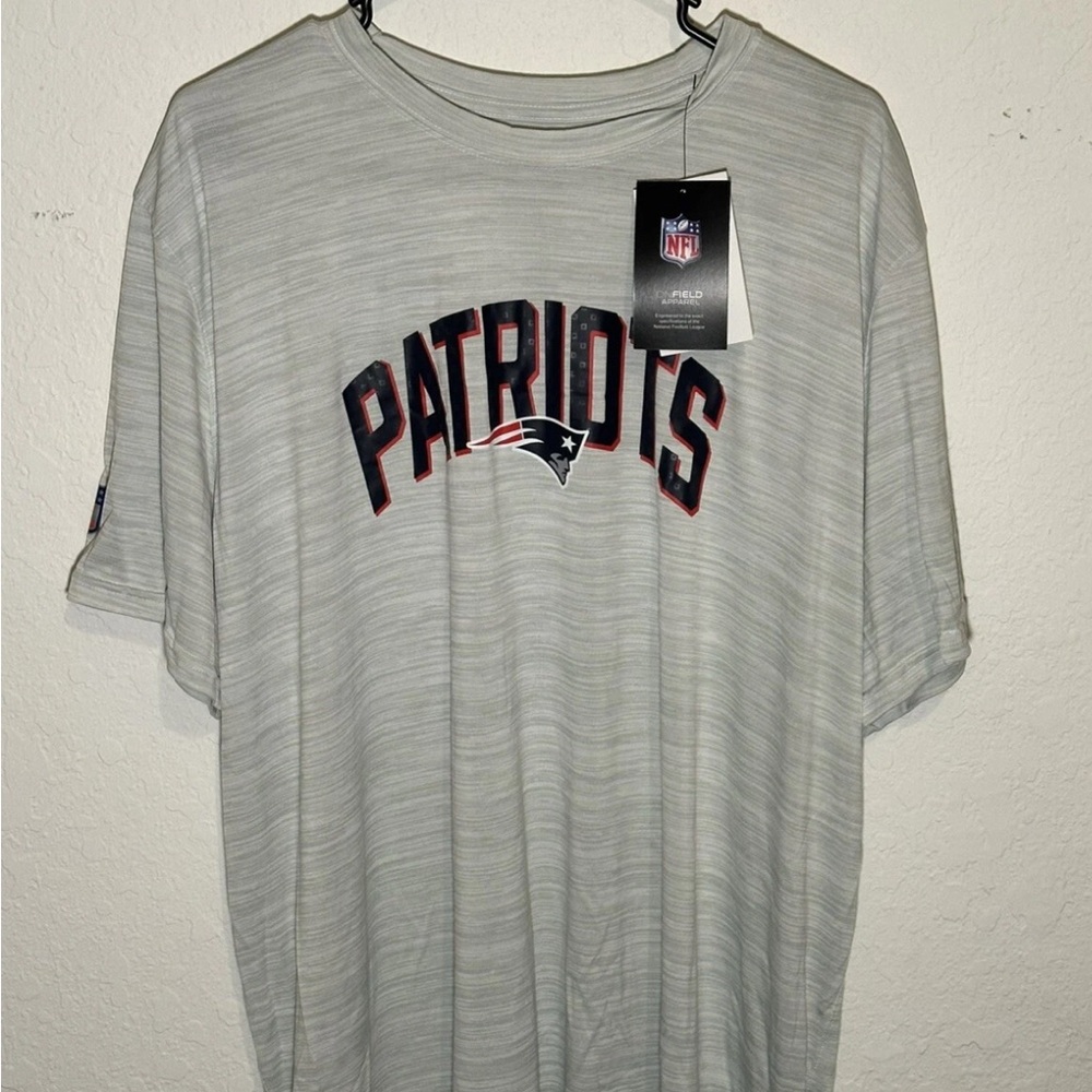 NFL New England Patriots Gray T-Shirt NIKE Dri Fit 2XL